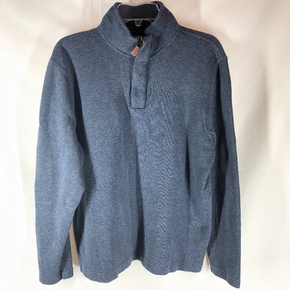 British Khaki Gray 1/4 Zip Pullover Size L
